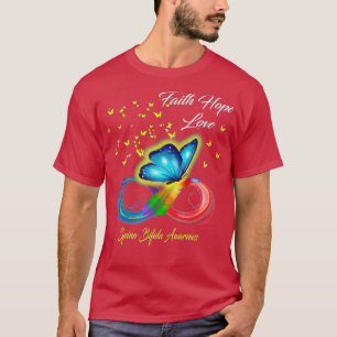 Camiseta Butterfly Faith Esperança Ama a Consciência Spina