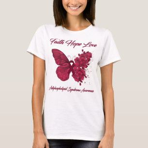 Camiseta Butterfly Faith Hope Love Antifosfolipid Synrom