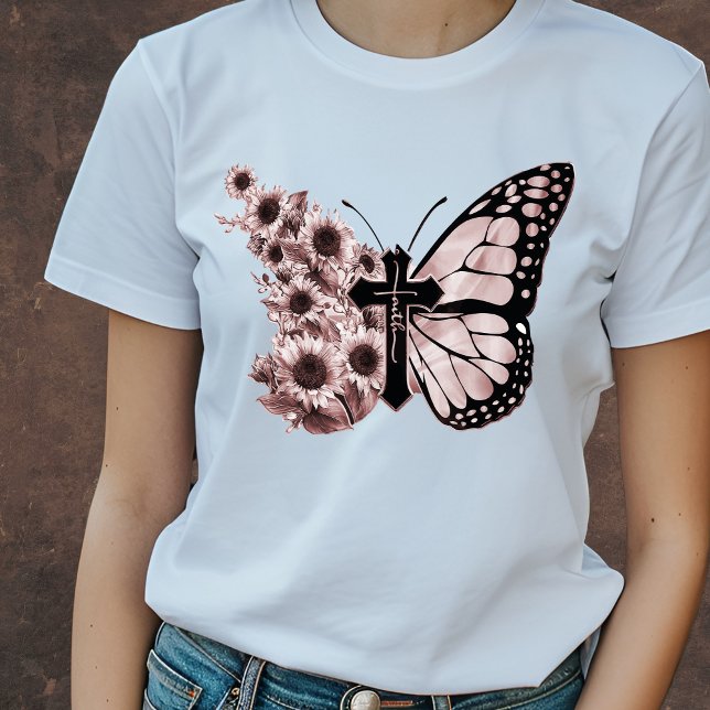 Camiseta Butterfly Faith | T-shirt cristã (Criador carregado)