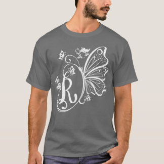 Camiseta Butterfly Grunge Fairycore Aesthetic Letter R Mono
