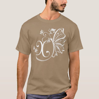 Camiseta Butterfly Grunge Fairycore Aesthetic Letter X Mono