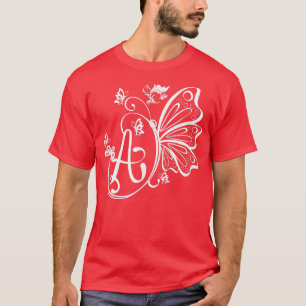 Camiseta Butterfly Grunge Fairycore Aestic - Letra A Mono