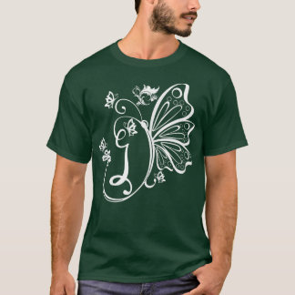 Camiseta Butterfly Grunge Fairycore Aestic - Letra I Mono