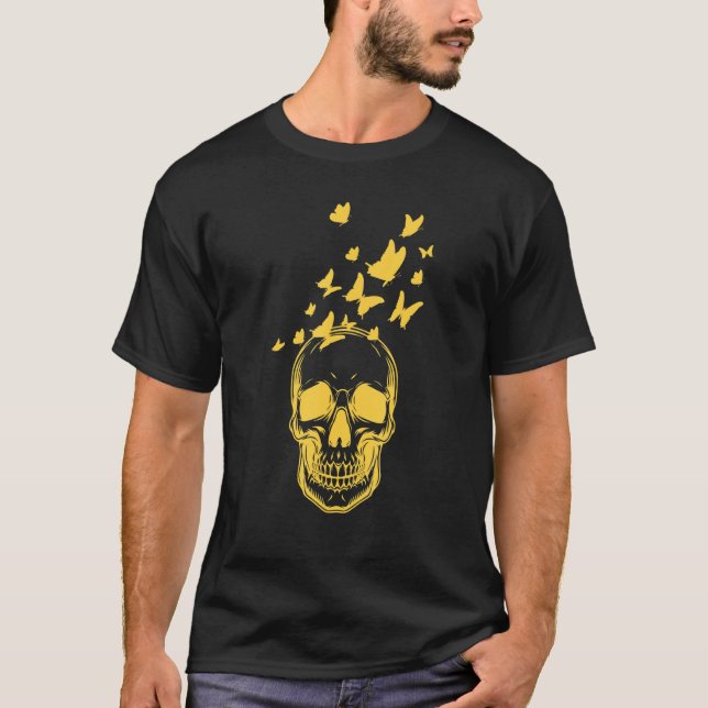 Camiseta Butterfly Grunge Fairycore Aestic Skeleton Skelul (Frente)
