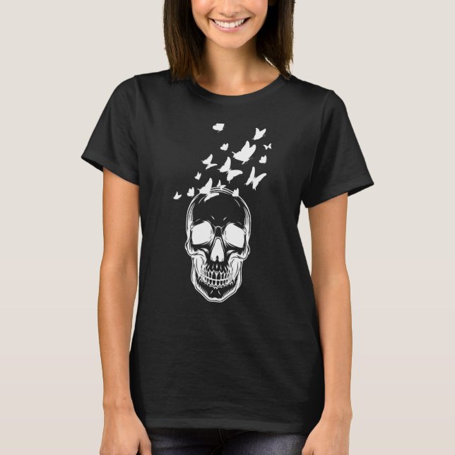 Camiseta Butterfly Grunge Fairycore Aestic Skeleton Skelul (Frente)