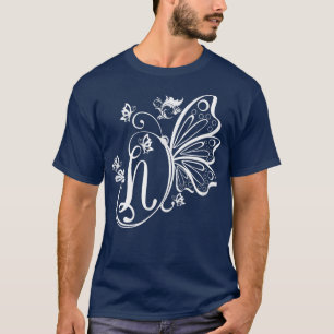 Camiseta Butterfly Grunge Fairycore - Letra estética N Mono