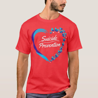 Camiseta Butterfly Heart Suicida Sensibilização para a saúd