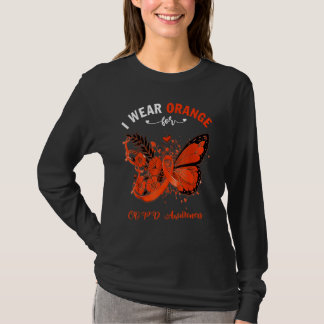 Camiseta Butterfly I Wear Orange For Copd Awareness
