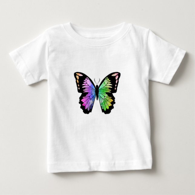 Camiseta Butterfly in Rainbow Colours (Frente)