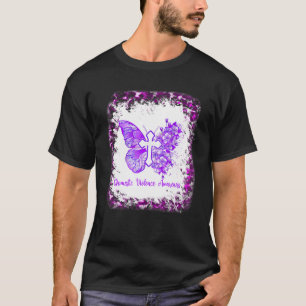 Camiseta Butterfly Purple Faith Support Luta Contra o Víolo