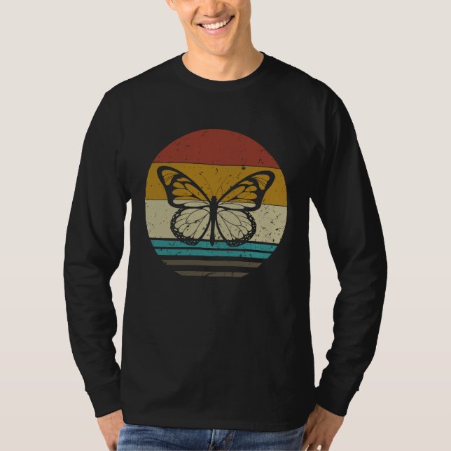 Camiseta Butterfly   Retro Sunset Insect Monarch Entomology (Frente)