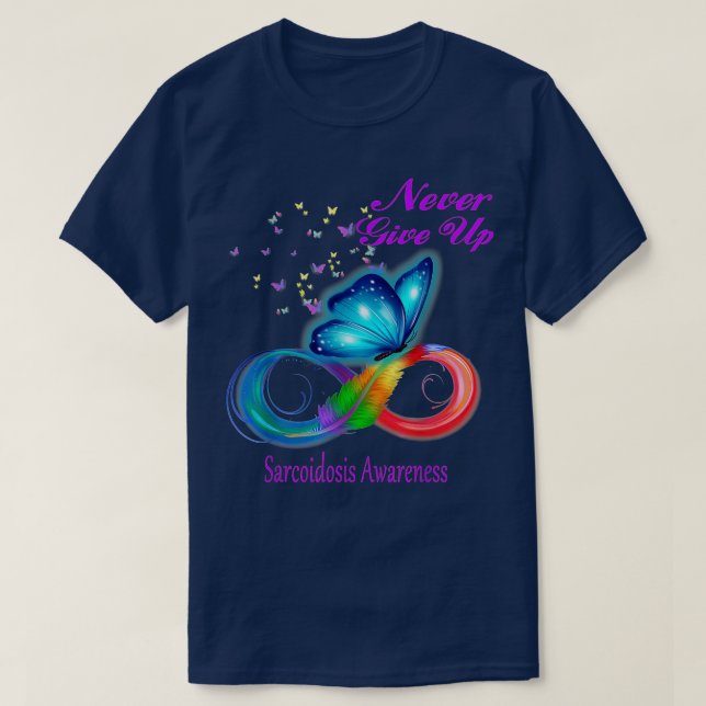 Camiseta Butterfly Sarcoidosis Awareness  (Frente do Design)