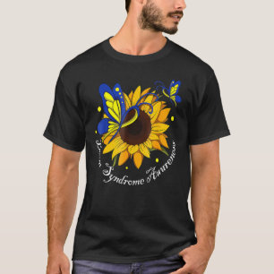 Camiseta Butterfly Sunflower World Down Syndrome Sensibiliz