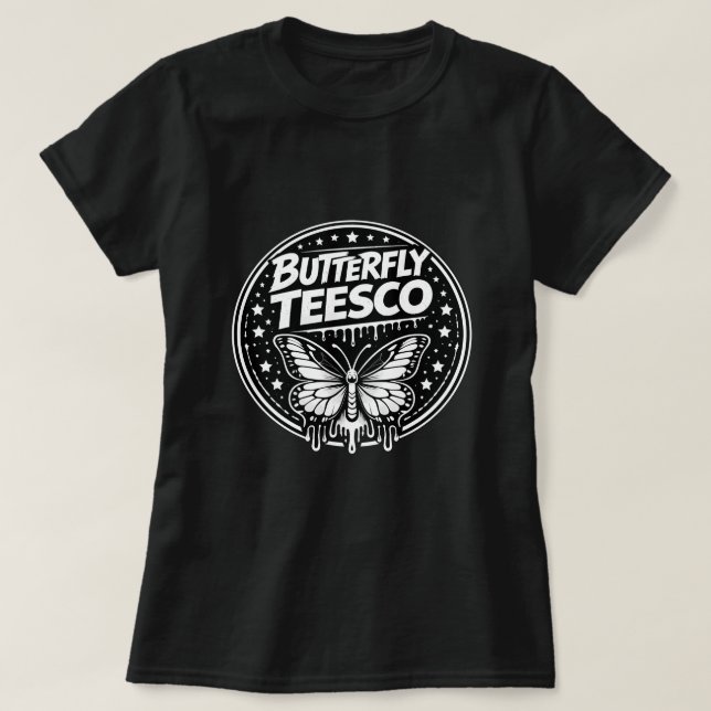 Camiseta Butterfly TEESCO Graffiti Butterfly 00478 (Frente do Design)