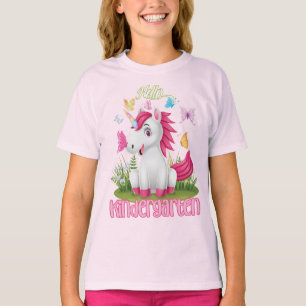 Camiseta Butterfly Unicorn Jardim de Infância de volta à es