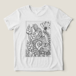 Camiseta Butterifes com flores de fantasia