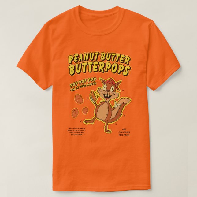 Camiseta Butterpops de amendoim (Frente do Design)
