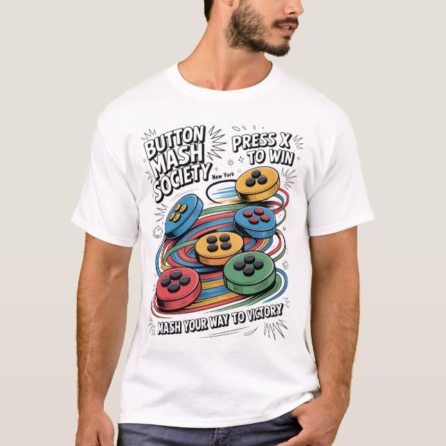 Camiseta Button Mash Society (Frente)