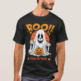 Camiseta Buu! Fantasma Dia das Bruxas Truque ou Tratamento