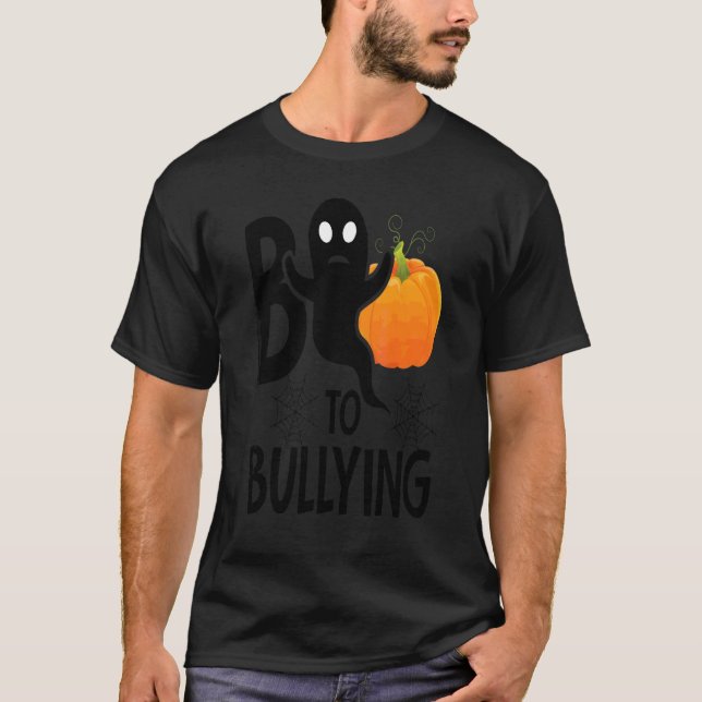 Camiseta Buu Para o Fantasma de Abuso Escolar Abóbora Laran (Frente)