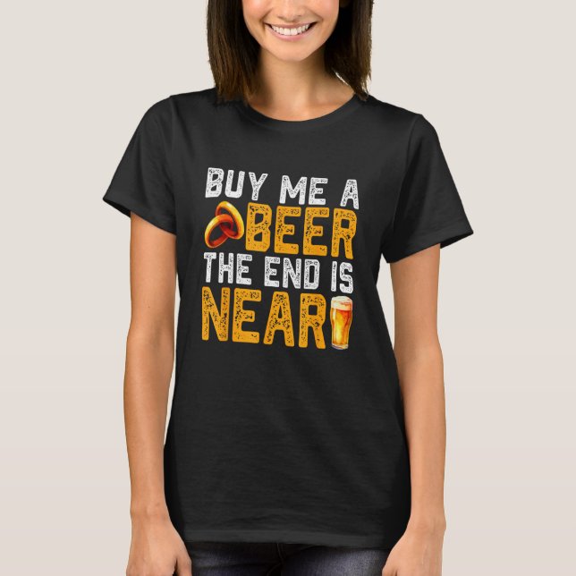 Camiseta Buy Me A Beer Funny Bachelor Party Engagement Groo (Frente)