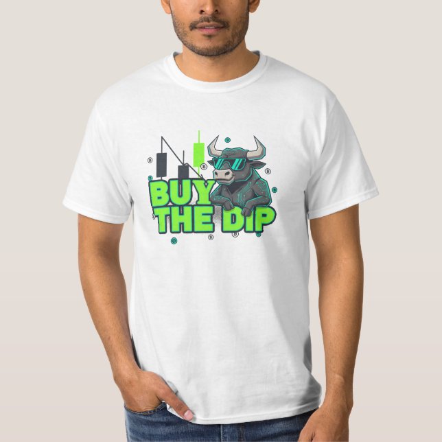 Camiseta Buy The Dip Crypto Bull (Frente)