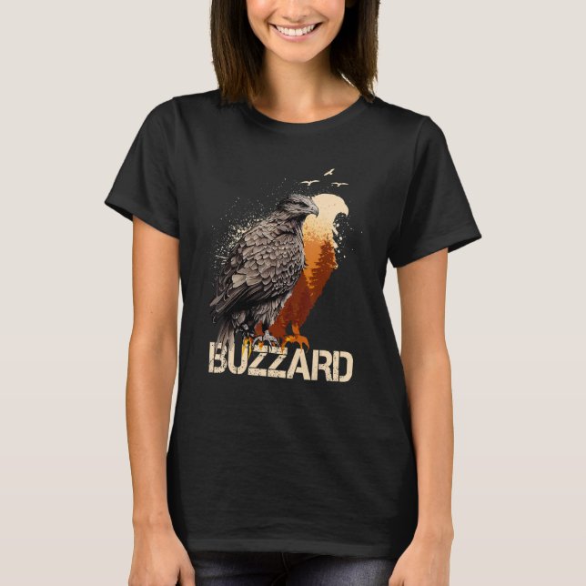Camiseta Buzzard Scavenger Abutre Bird Vintage Forest (Frente)