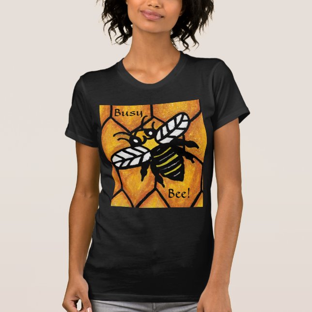 Camiseta Buzzy Cute Bee Honeycomb (Frente)