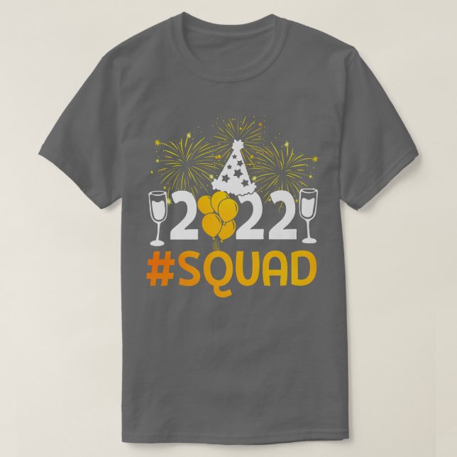 Camiseta BVwA 2022 Squad Funny Group Combinação Happy New Y (Frente do Design)