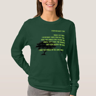 Camiseta BW-família-árvore, fêmea, eu funciono porque eu