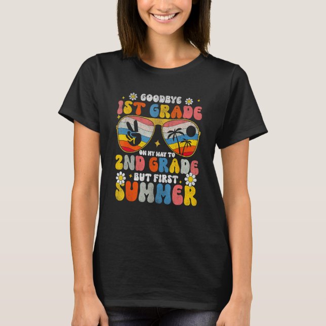 Camiseta Bye Bye First 1st Grade Hello Summer Last Day Of S (Frente)