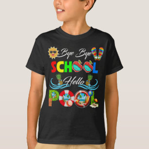 Camiseta Bye Bye School Hello Piscina Shirt Squad