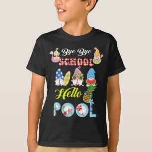 Camiseta Bye Bye School Hello Piscina Shirt Summer