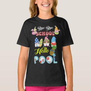Camiseta Bye Bye School Hello Piscina Shirt Summer