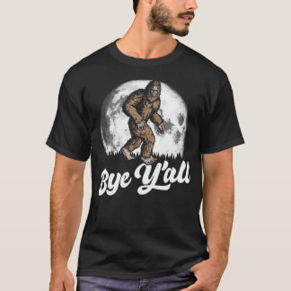 Camiseta Bye Y'All Funny Southern Sasquatch  Moon Introvert