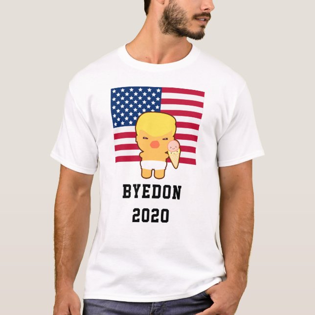Camiseta ByeDon 2020 Baby Trump Cartoon (Frente)