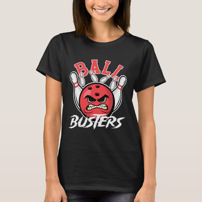 Camiseta Byll Busters Boliche Casal Bowler Boliche Beco B (Frente)