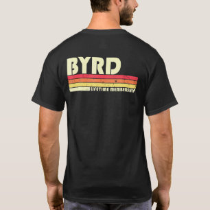 Camiseta Byrd Surname Retro Vintage 80s 90s Aniversário Reu