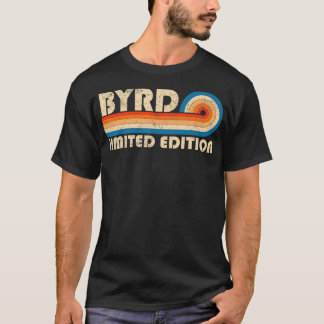 Camiseta BYRD Surname Retro Vintage 80s 90s Aniversário Reu