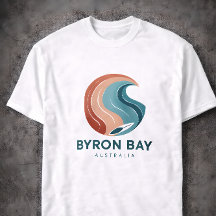 Camiseta Byron Bay Austrália Logo Retro Onda Vinta