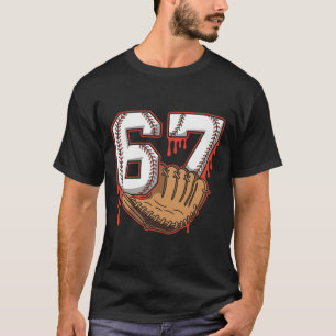 Camiseta Bysebyll 67 Seis Sete Alpha Gíria 6 7 Meme Criança