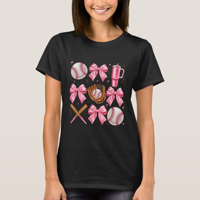Camiseta Bysebyll Coquette Bow Softbyll Menina Mulheres  (Frente)