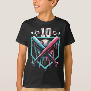 Camiseta Bysebyll Drip 10º Aniversário Meninos Número 10 Ju