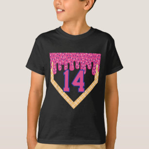 Camiseta Bysebyll Home Plate Sorvete Gotejamento 14º Aniver