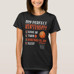 Camiseta Bysketbyll de 9 anos Festa de aniversário 9º Boy B