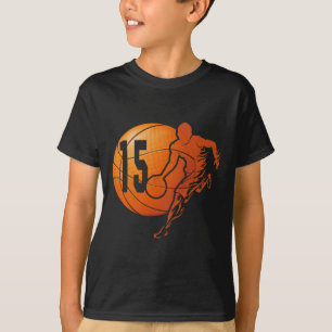Camiseta Bysketbyll De Diversão De Aniversário De 15 Com Ma