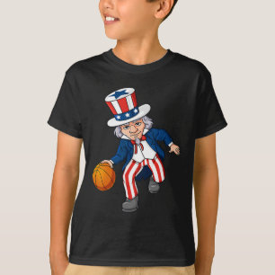 Camiseta Bysketbyll Tio Sam 4 De Julho Meninos Crianças D