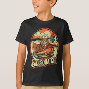 Camiseta Byssquatch! Byss Pescador Sasquatch Bigfoot Engraç