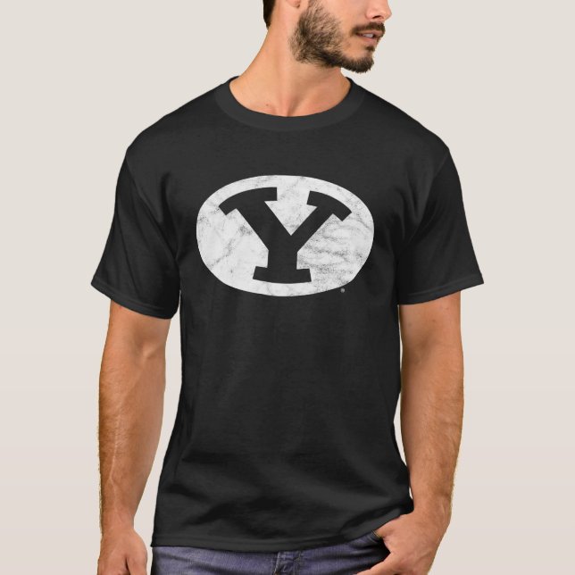 Camiseta BYU Cougars Distressed Primary (Frente)