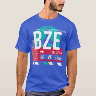 Camiseta BZE — Código do Aeroporto de Belize City